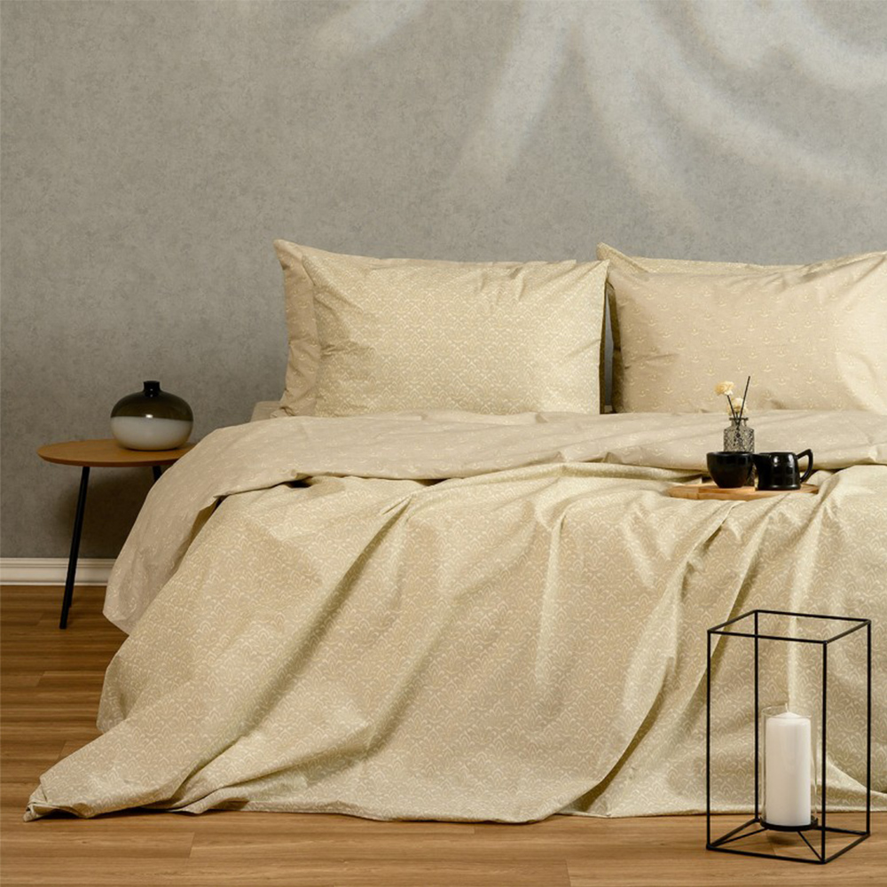 Παπλωματοθήκη Υπέρδιπλη 225x245cm Melinen Layla Beige Βαμβάκι-Πολυεστέρας