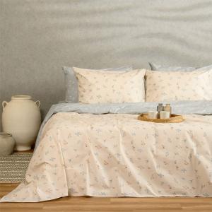 Παπλωματοθήκη Υπέρδιπλη 225x245cm Melinen Amour Blue/Beige Βαμβακερή