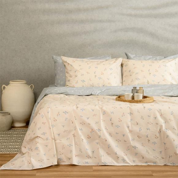 Παπλωματοθήκη Υπέρδιπλη 225x245cm Melinen Amour Blue/Beige Βαμβακερή