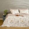 Σεντόνια Υπέρδιπλα Σετ Με Λάστιχο 160x200+32cm Melinen Dolores Ash Βαμβάκι-Πολυεστέρας