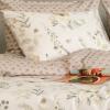 Σεντόνια Υπέρδιπλα Σετ Με Λάστιχο 160x200+32cm Melinen Dolores Ash Βαμβάκι-Πολυεστέρας