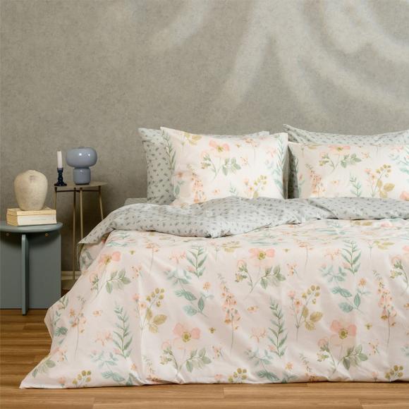 Σεντόνια Υπέρδιπλα Σετ Με Λάστιχο 160x200+32cm Melinen Dolores Pastel Βαμβάκι-Πολυεστέρας