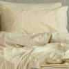 Σεντόνια Υπέρδιπλα Σετ Με Λάστιχο 160x200+32cm Melinen Layla Beige Βαμβάκι-Πολυεστέρας