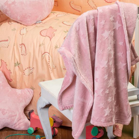 Κουβέρτα Κούνιας Βρεφική Fleece 107x160cm Melinen Starito Pink Πολυεστέρας