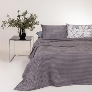 Κουβέρτα Μονή Πικέ 170x240cm Melinen Patmos Dark Grey Βαμβακερή