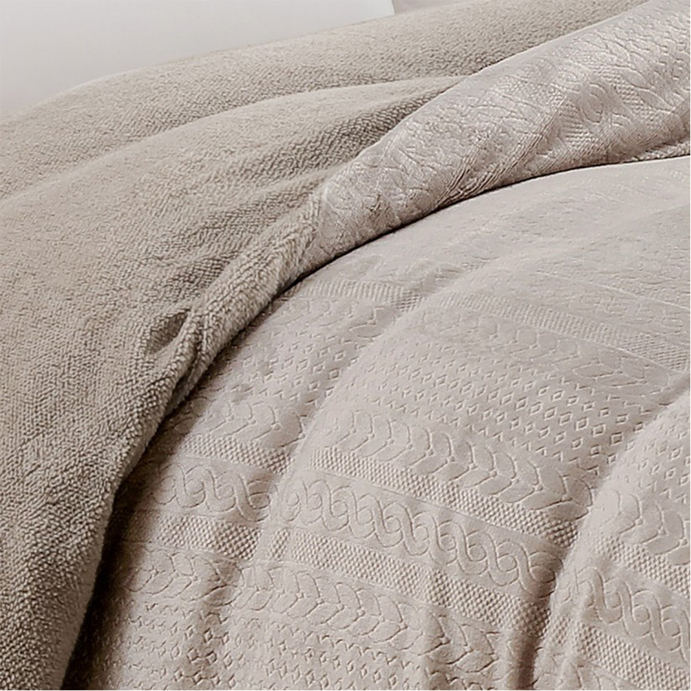 Παπλωματοθήκη Υπέρδιπλη 225x245cm Melinen Shelby Greige Πολυεστέρας