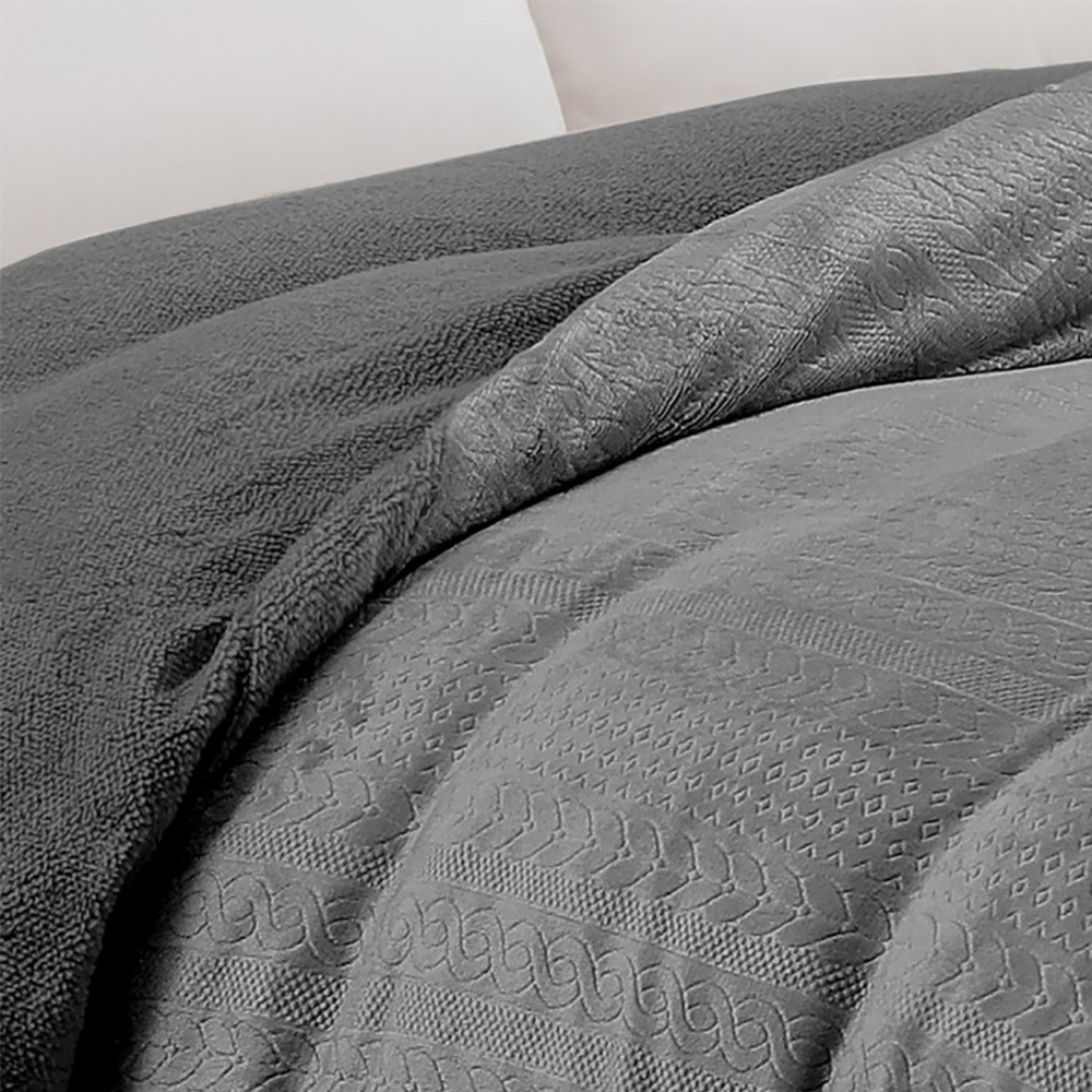 Παπλωματοθήκη Υπέρδιπλη 225x245cm Melinen Shelby Anthracite Πολυεστέρας