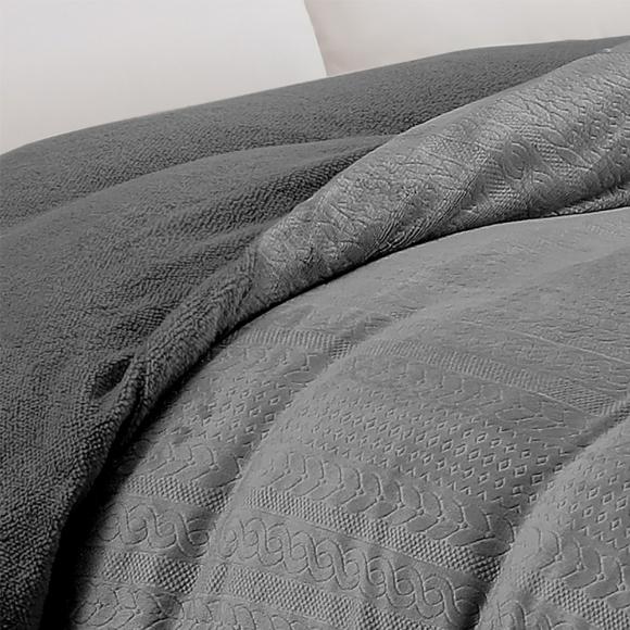 Παπλωματοθήκη Υπέρδιπλη 225x245cm Melinen Shelby Anthracite Πολυεστέρας