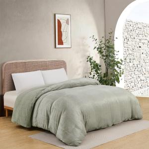 Παπλωματοθήκη Υπέρδιπλη 225x245cm Melinen Shelby Olive Πολυεστέρας