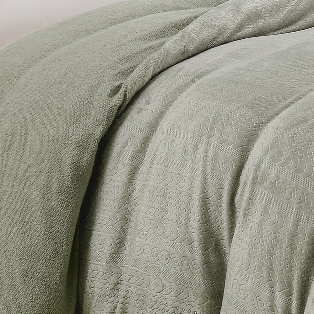 Παπλωματοθήκη Υπέρδιπλη 225x245cm Melinen Shelby Olive Πολυεστέρας