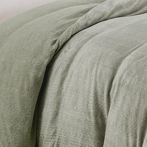 Παπλωματοθήκη Υπέρδιπλη 225x245cm Melinen Shelby Olive Πολυεστέρας