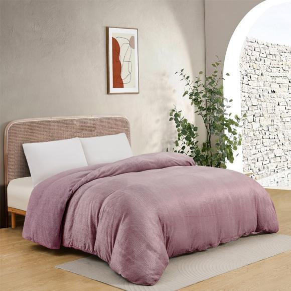 Παπλωματοθήκη Υπέρδιπλη 225x245cm Melinen Shelby Amethyst Πολυεστέρας
