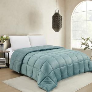 Κουβερτοπάπλωμα Μονό Fleece-Flannel 160x220cm Melinen Shelby Sky Πολυέστερας