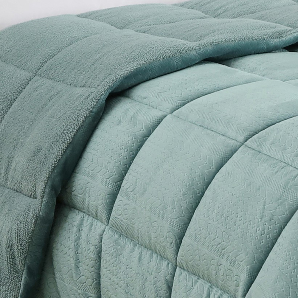 Κουβερτοπάπλωμα Μονό Fleece-Flannel 160x220cm Melinen Shelby Sky Πολυέστερας