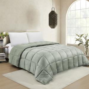 Κουβερτοπάπλωμα Υπέρδιπλο Fleece-Flannel 220x240cm Melinen Shelby Soft Olive Πολυέστερας