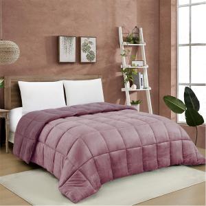 Κουβερτοπάπλωμα Υπέρδιπλο Fleece-Flannel 220x240cm Melinen Shelby Amethyst Πολυέστερας