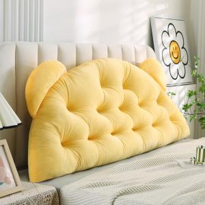 Διακοσμητικό Μαξιλάρι Παιδικό για Κεφαλάρι 90x55cm Melinen Bear Lemon Πολυεστέρας