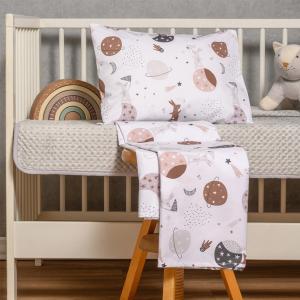 Σεντόνια Βρεφικά Σετ Με Λάστιχο 70x140+17cm Melinen Universe Βαμβακοσατέν