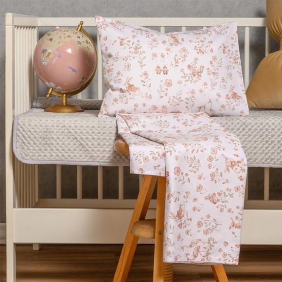 Σεντόνια Βρεφικά Σετ Με Λάστιχο 70x140+17cm Melinen Alice Βαμβακοσατέν