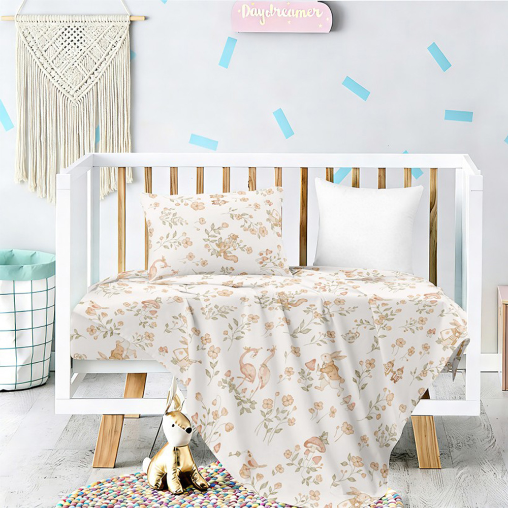 Σεντόνια Βρεφικά Σετ Με Λάστιχο 70x140+17cm Melinen Alice Βαμβακοσατέν