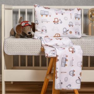 Σεντόνια Βρεφικά Σετ Με Λάστιχο 70x140+17cm Melinen Let's Ride Βαμβακοσατέν