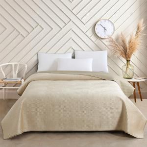 Κουβερλί Υπέρδιπλο 220x240cm Melinen Omnia Greige Microfiber