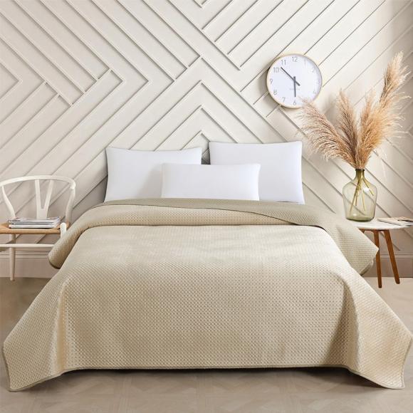 Κουβερλί Υπέρδιπλο 220x240cm Melinen Omnia Greige Microfiber