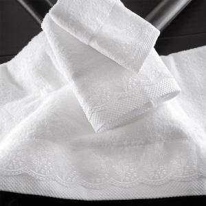 Πετσέτες Νυφικές Σετ 3τχμ Rythmos Helga Λευκό Βαμβακερές