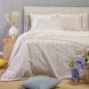 Σεντόνια Υπέρδιπλα Σετ Με Λάστιχο 160x200+32cm Melinen Coral Light Grey Βαμβακερά