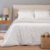 Σεντόνια Υπέρδιπλα Σετ Με Λάστιχο 160x200+32cm Melinen Spring Light Grey Βαμβακερά
