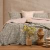 Σεντόνια King Size Σετ Με Λάστιχο 180x200+32cm Melinen Amy Aqua Βαμβακερά