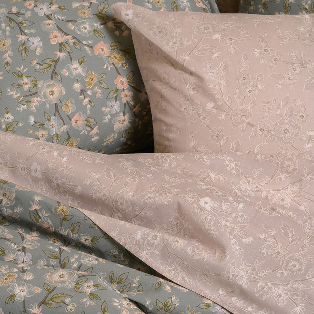 Σεντόνια King Size Σετ Με Λάστιχο 180x200+32cm Melinen Amy Aqua Βαμβακερά