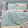 Σεντόνια Υπέρδιπλα Σετ Με Λάστιχο 160x200+32cm Melinen River Aqua Βαμβάκι-Πολυεστέρας