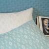 Σεντόνια Υπέρδιπλα Σετ Με Λάστιχο 160x200+32cm Melinen River Aqua Βαμβάκι-Πολυεστέρας