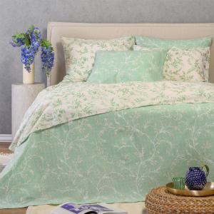 Σεντόνια Υπέρδιπλα Σετ Με Λάστιχο 160x200+32cm Melinen Sienna Forest Βαμβάκι-Πολυεστέρας