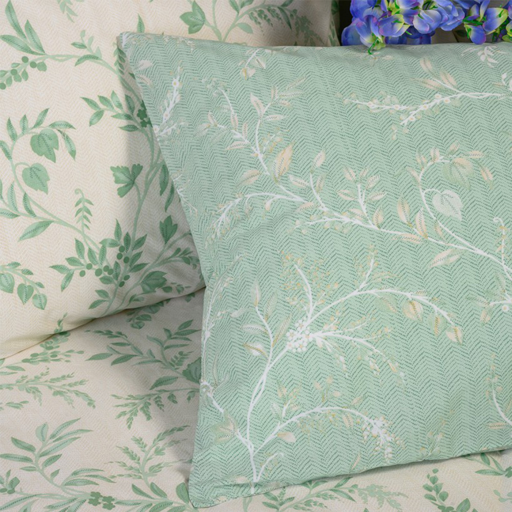 Σεντόνια Υπέρδιπλα Σετ Με Λάστιχο 160x200+32cm Melinen Sienna Forest Βαμβάκι-Πολυεστέρας