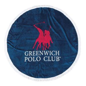 Πετσέτα Θαλάσσης Στρογγυλή Φ160cm Polo Club Essential 2824 Βαμβακερή
