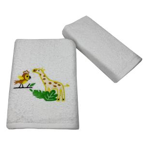 Πετσέτες Παιδικές Σετ 2 Τεμάχια Astron Zoo Βαμβακερές