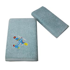 Πετσέτες Παιδικές Σετ 2 Τεμάχια Astron Airplane Βαμβακερές