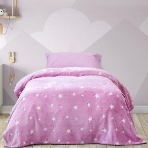 Κουβέρτα Μονή Παιδική Fleece 150x220cm Kocoon Glow Star Pink Πολυέστερας
