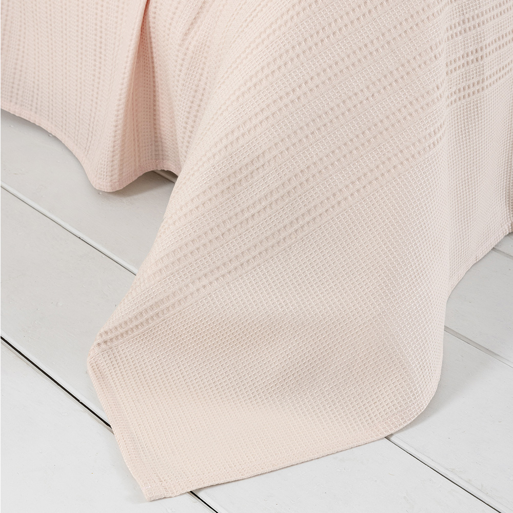 Κουβέρτα Πικέ Μονή 160x240cm Dune Rose Pink Βαμβακερή