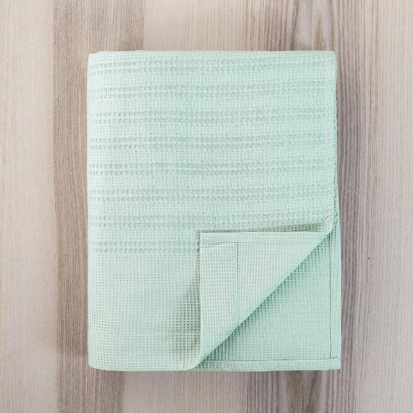 Κουβέρτα Πικέ Μονή 160x240cm Dune Minty Blue Βαμβακερή