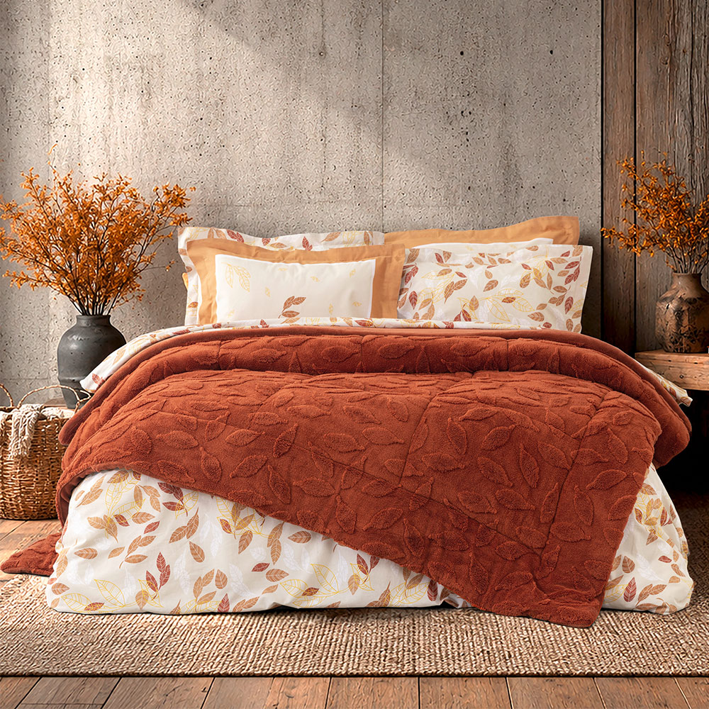 Κουβερτοπάπλωμα Υπέρδιπλο Fleece-Sherpa 220x240cm Nima Terrina Πολυέστερας
