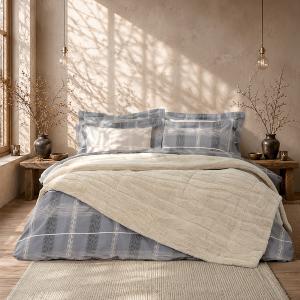 Κουβερτοπάπλωμα Υπέρδιπλο Fleece-Sherpa 220x240cm Nima Norel Πολυέστερας