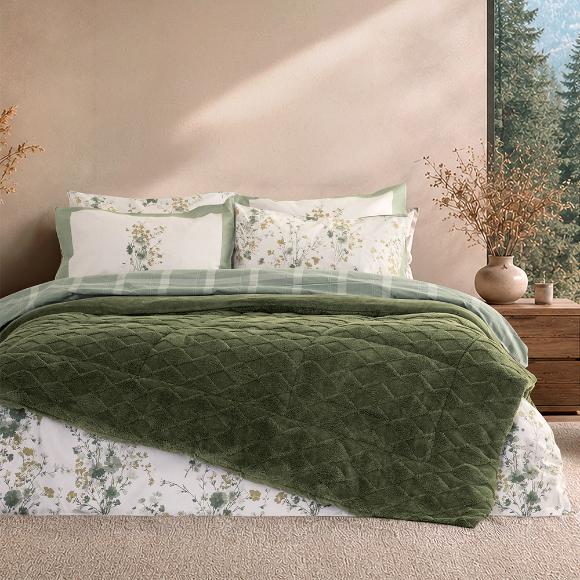 Κουβερτοπάπλωμα Υπέρδιπλο Fleece-Sherpa 220x240cm Nima Snug Πολυέστερας