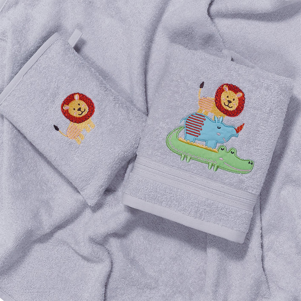 Κάπα Βρεφική Σετ 75x75cm Das Kid Smile Embroidery 6618 Βαμβακερή