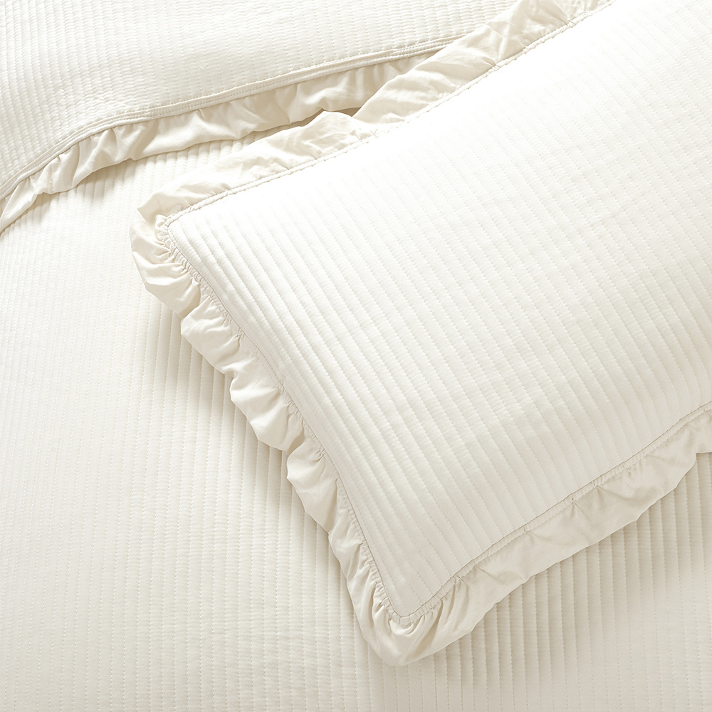Κουβερλί Νυφικό Υπέρδιπλο Σετ 3τχμ Liolios Home Armony Cream Microfiber