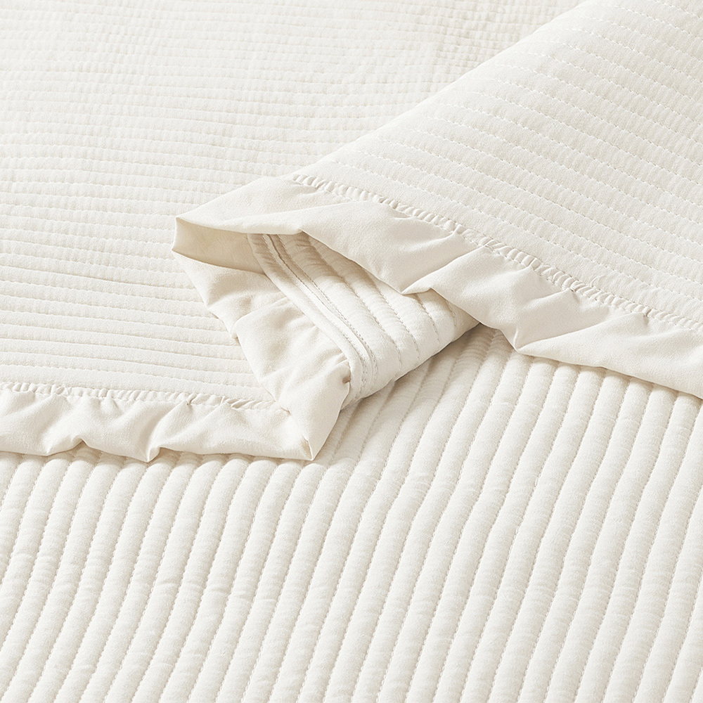 Κουβερλί Νυφικό Υπέρδιπλο Σετ 3τχμ Liolios Home Armony Cream Microfiber