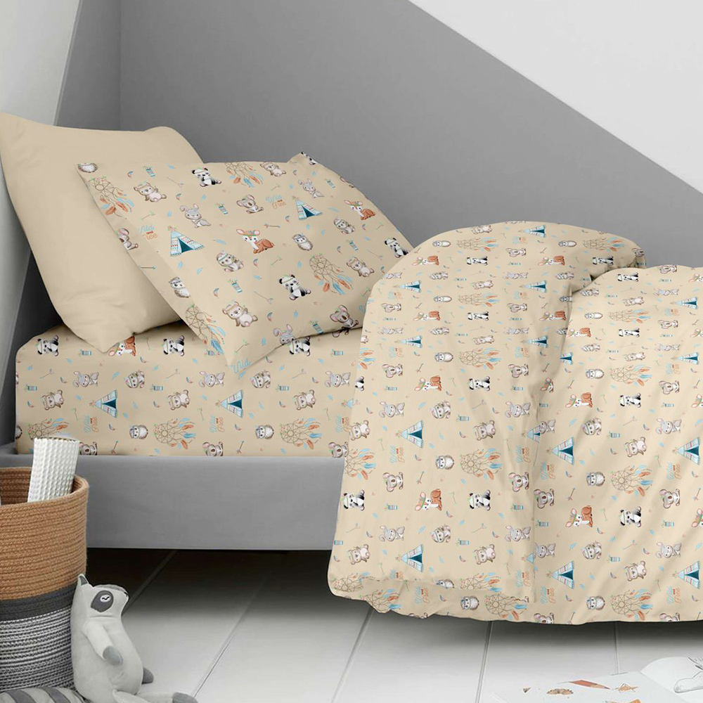 Κουβερλί Παιδικό Μονό 160x250cm Astron Boho Animals Βαμβακερό