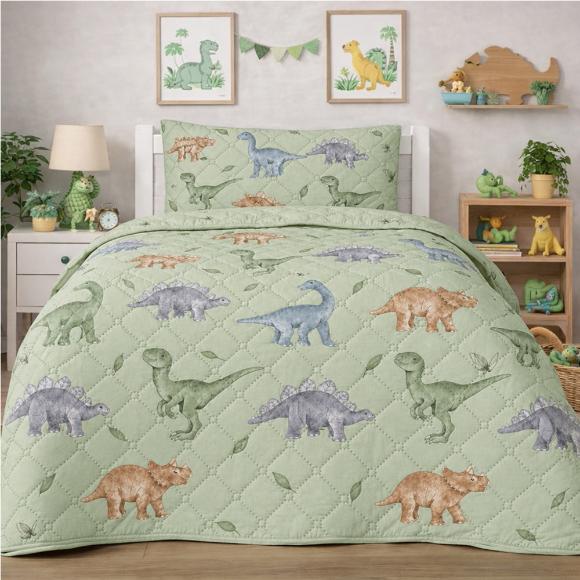 Κουβερλί Παιδικό Μονό Σετ 160x220cm Dinosaurs Microfiber